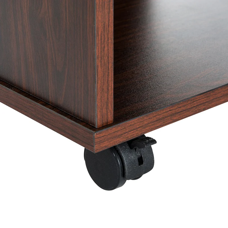 Mobiletto Multiuso Salvaspazio con Rotelle a 4 Ripiani Marrone 50x47.5x84 cm