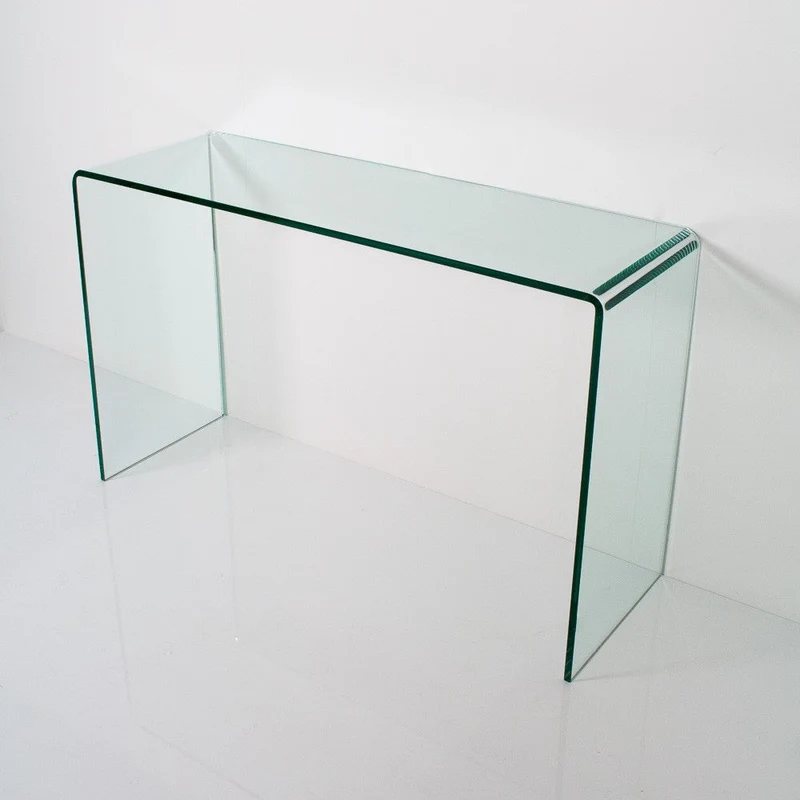 Consolle Fissa in Vetro H80x40x120cm Smalle Trasparente
