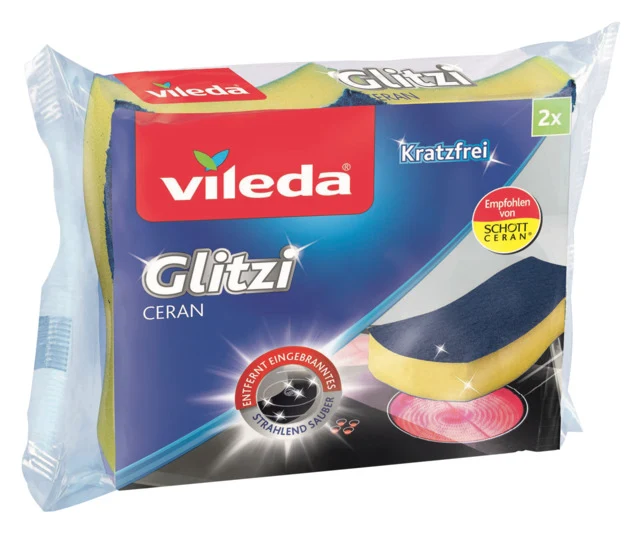 VILEDA Glaskeramikschwamm Glitzi 2 Stück