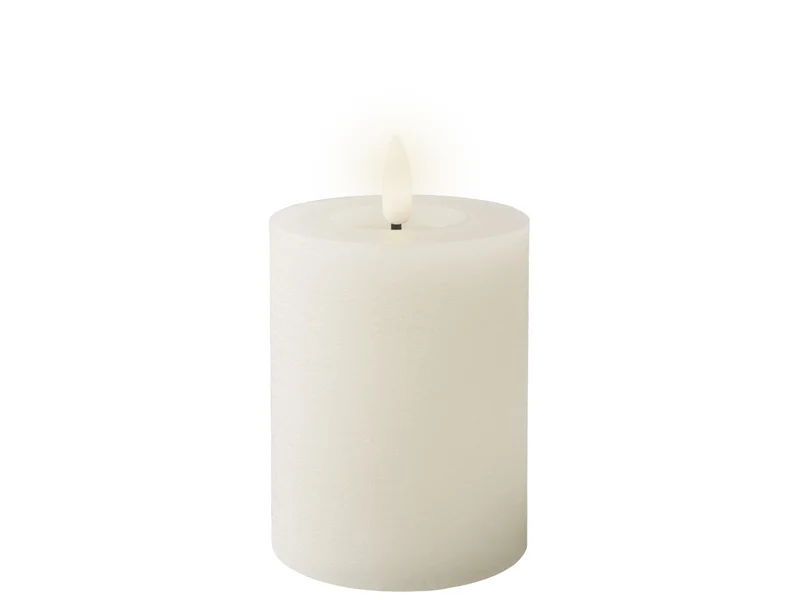 Candela led cilindrica bianca con effetto fiamma d.7x11 cm - Decoris