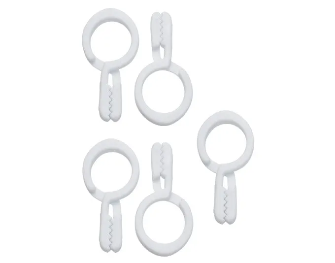DIAQUA Haken Clip 5 Stück weiss