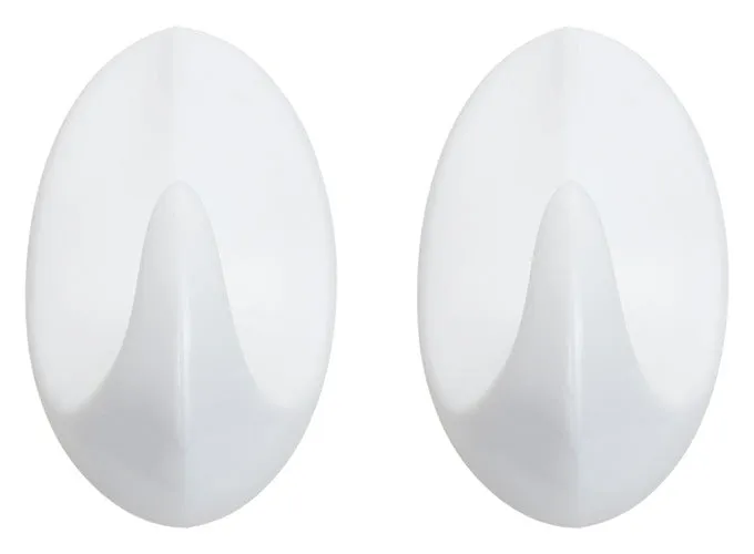 DIAQUA Haken oval weiss 2 Stück