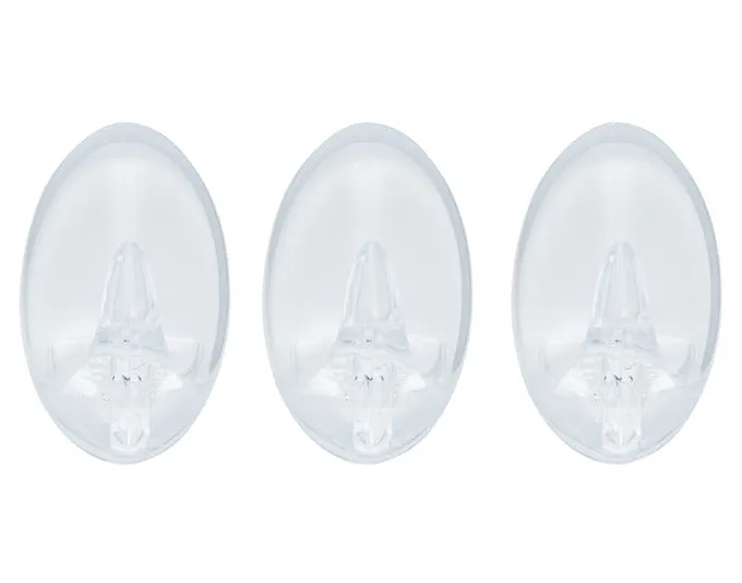 DIAQUA Haken oval 3 Stück transparent