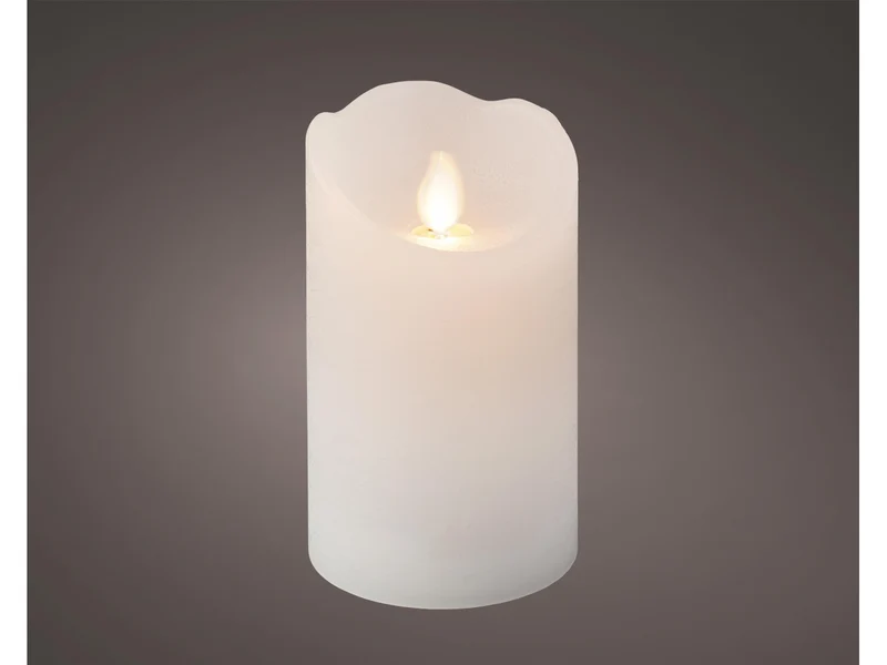 Candela led d.7,5x12,5cm a batteria bianca