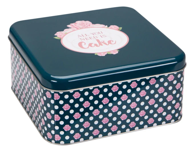 STÄDTER Gebäckdose All you need is Cake 16.5x16.5x8 cm bunt eckig
