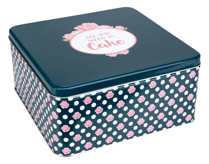 STÄDTER Gebäckdose All you need is Cake 21x21x10 cm bunt eckig
