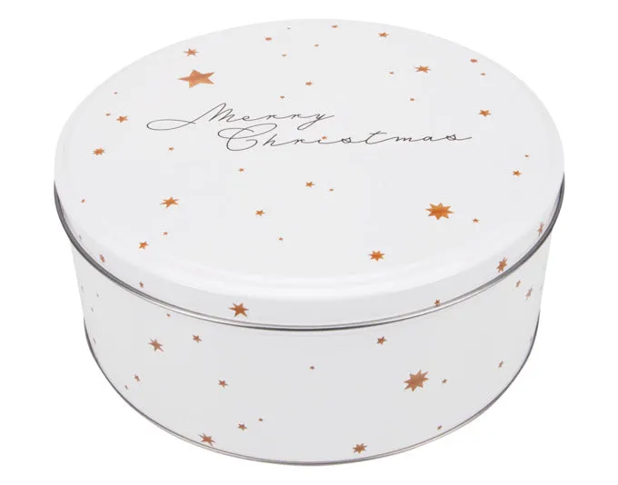 STÄDTER Gebäckdose Merry Christmas ø 22x9.5 cm weiss rund