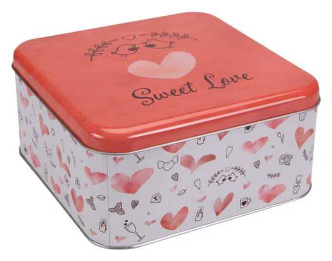 STÄDTER Gebäckdose Sweet Love 16.5x16.5x8 cm bunt eckig