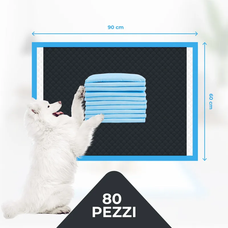 80 Pezzi Tappetini Assorbenti per Cani 60x90 cm con Carboni Attivi Il Gruppone