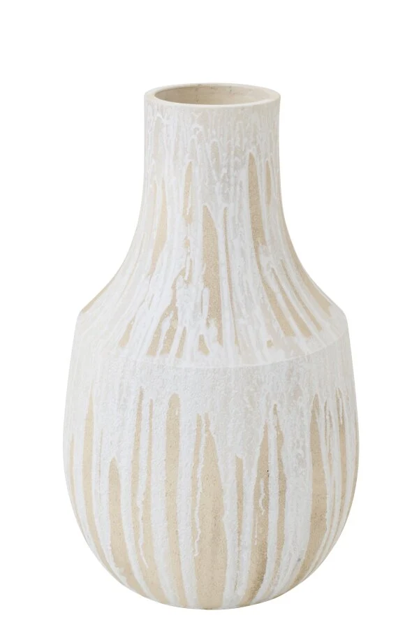 Vaso Da Terra Bianco/Beige - Jolipa