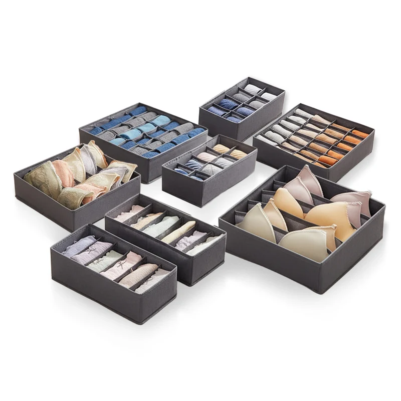 Divisori Cassetti Set 8 Organizer Pieghevoli per Armadio e Comò