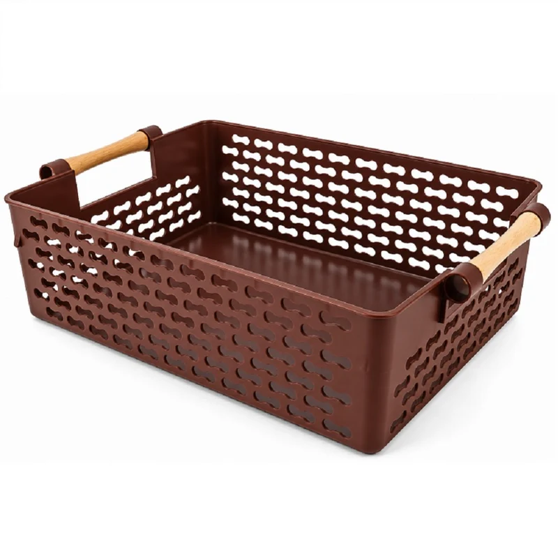 Cesta Eco-Plastik Con Maniglie Rossa