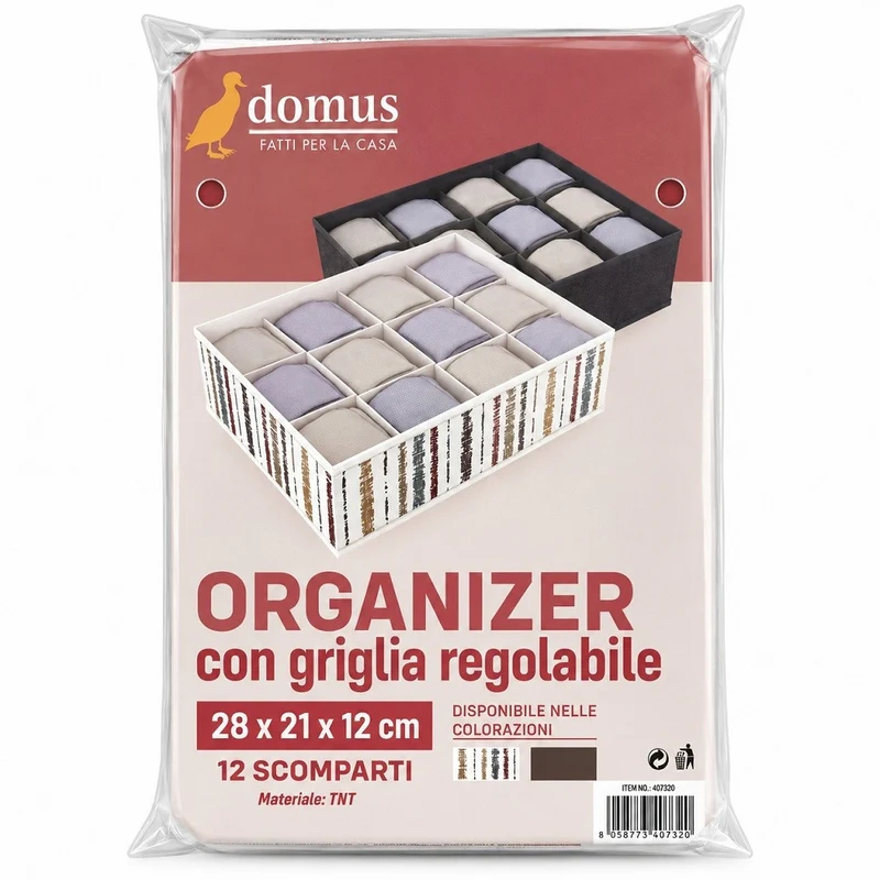 Organizer Cassetti con 12 Scomparti
