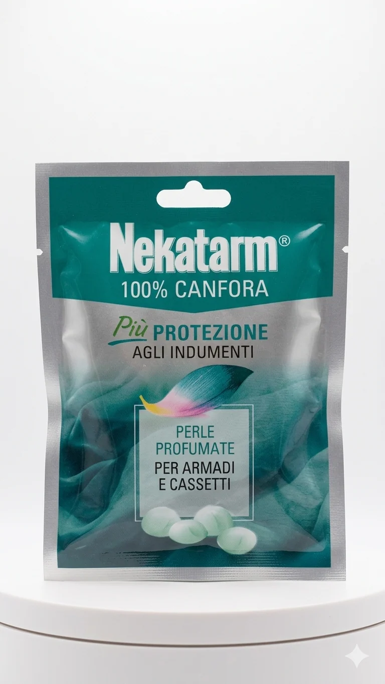 Nekatarm 100% Canfora Perle Profumate per Armadi e Cassetti 50g | Protezione Indumenti e Azione Antitarlo