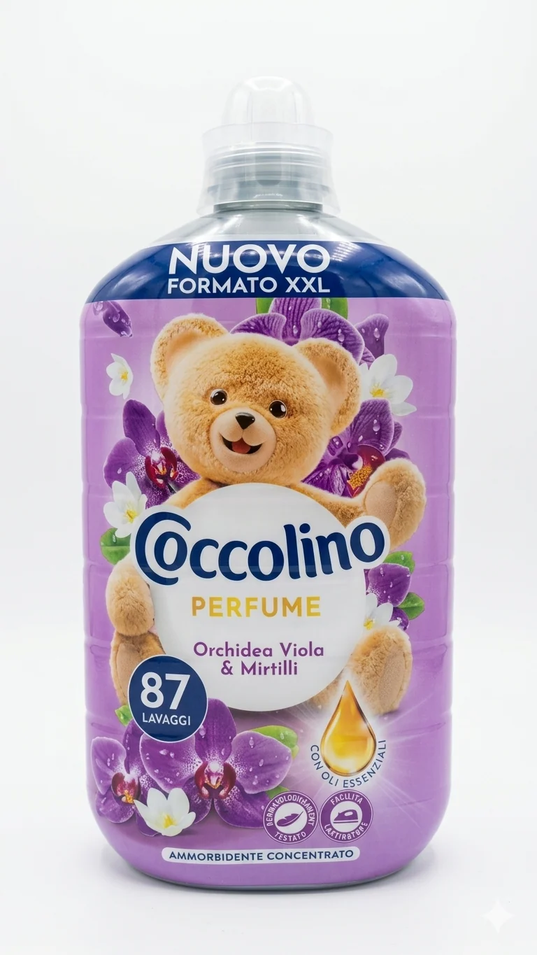 Coccolino Ammorbidente Concentrato XXL Orchidea Viola e Mirtilli – 87 Lavaggi 1827ml con Tecnologia PerfumeLock