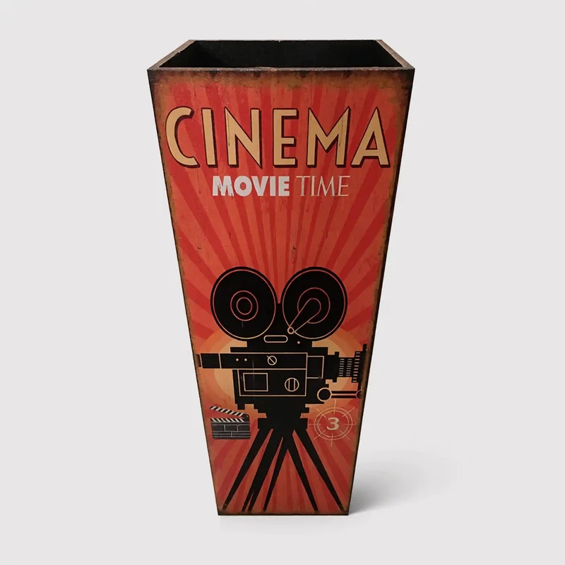 Fockea - Portaombrelli arancione decorato a tema cinema