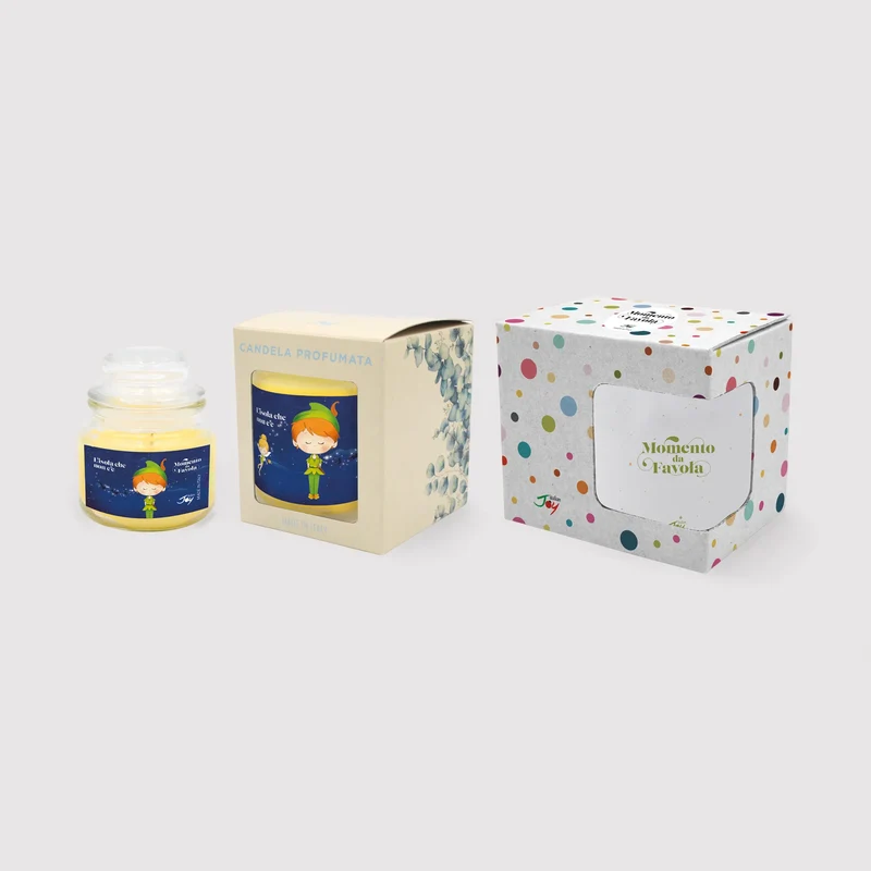 Set tazza tema "L'isola che non c'è" e 2 candele profumate fragranza cupcake
