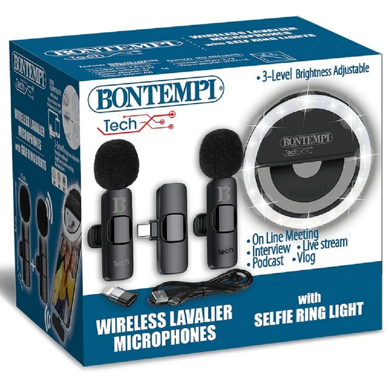 Kit Bontempi Doppio Microfono Wireless + Luce