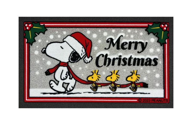 Peanuts Zerbino Ingresso Snoopy Originale Natalizio Rettangolare 40 x 60 Cm Il Gruppone