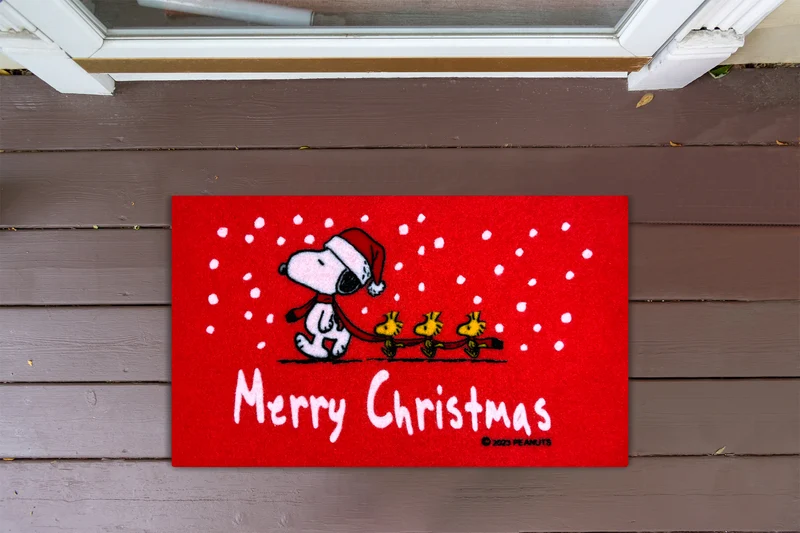 Peanuts Zerbino Ingresso Snoopy Originale Natalizio Rettangolare 40 x 60 Cm Il Gruppone