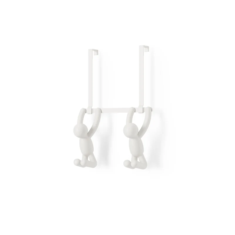 Gancio Doppio Sopraporta Buddy Bianco