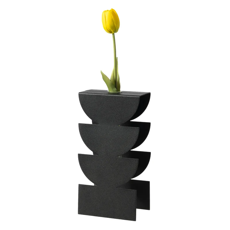 Vaso Portafiore Memphis Nero - Arti & Mestieri