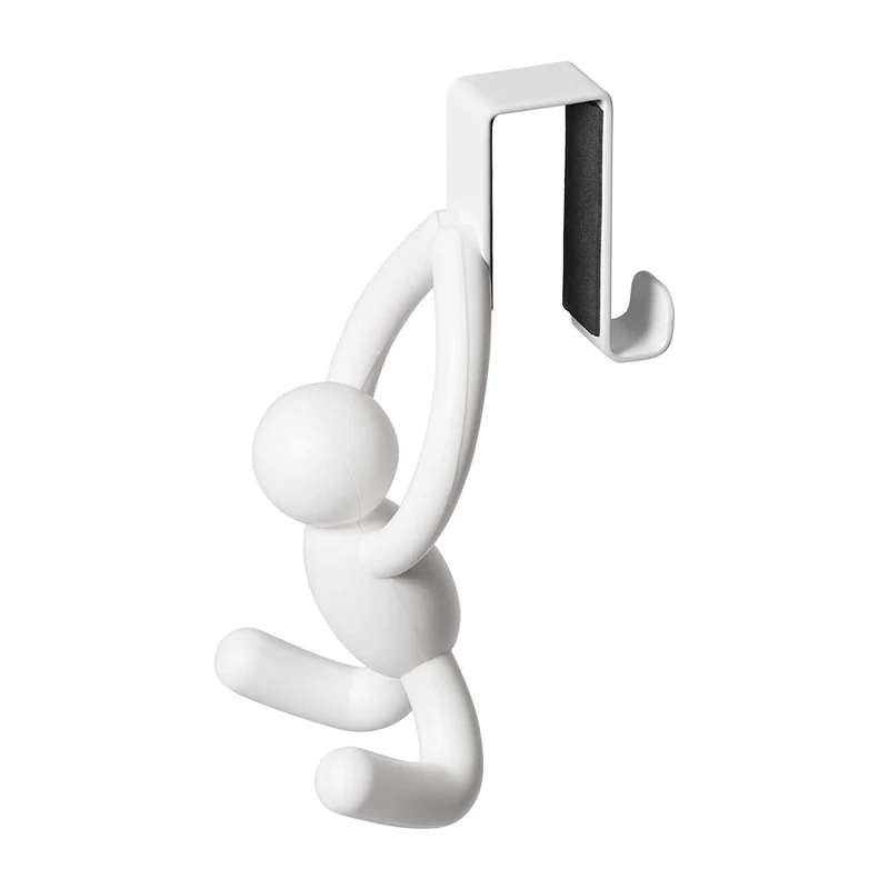 Gancio Appendiabiti Sopraporta Buddy Bianco