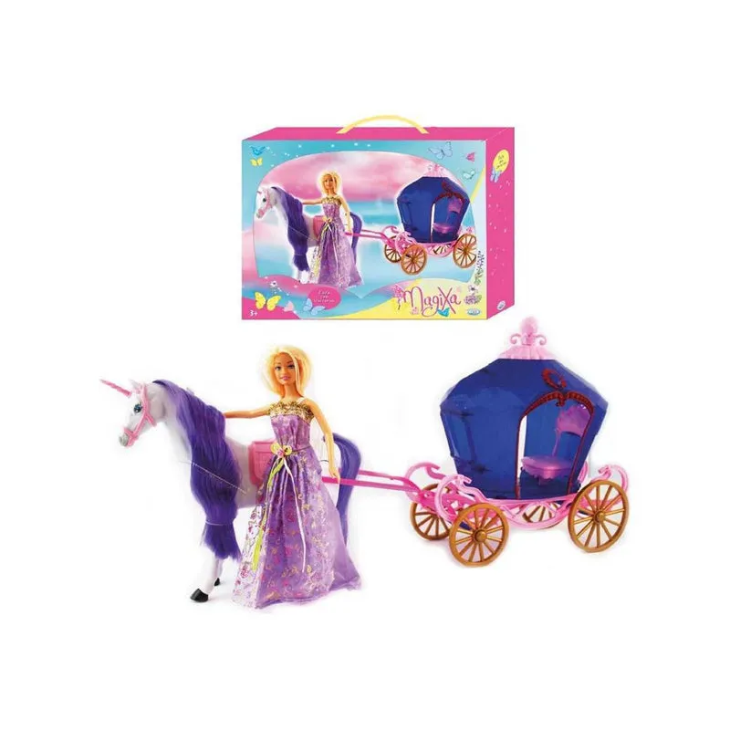 Bambola Con Carrozza E Unicorno