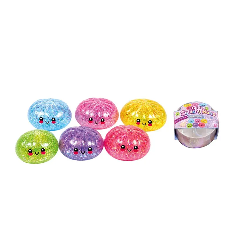 Squishy Ravoili Buns Glitter Colori Assortiti