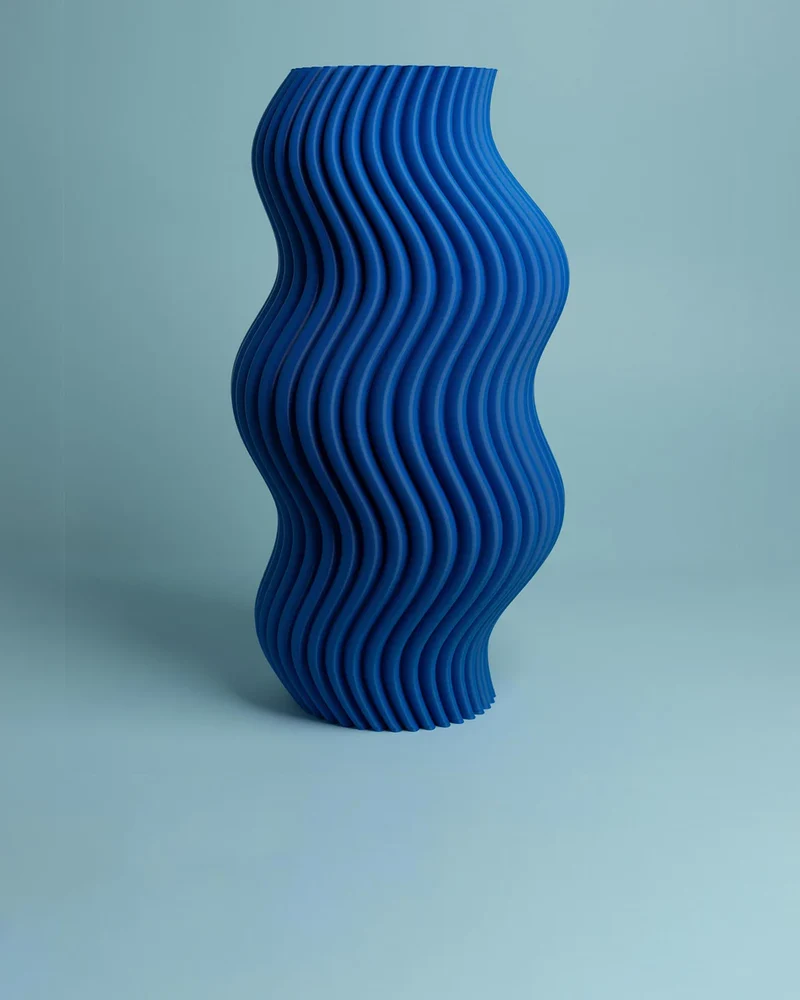 Vaso Onda Blu Elettrico - Menia