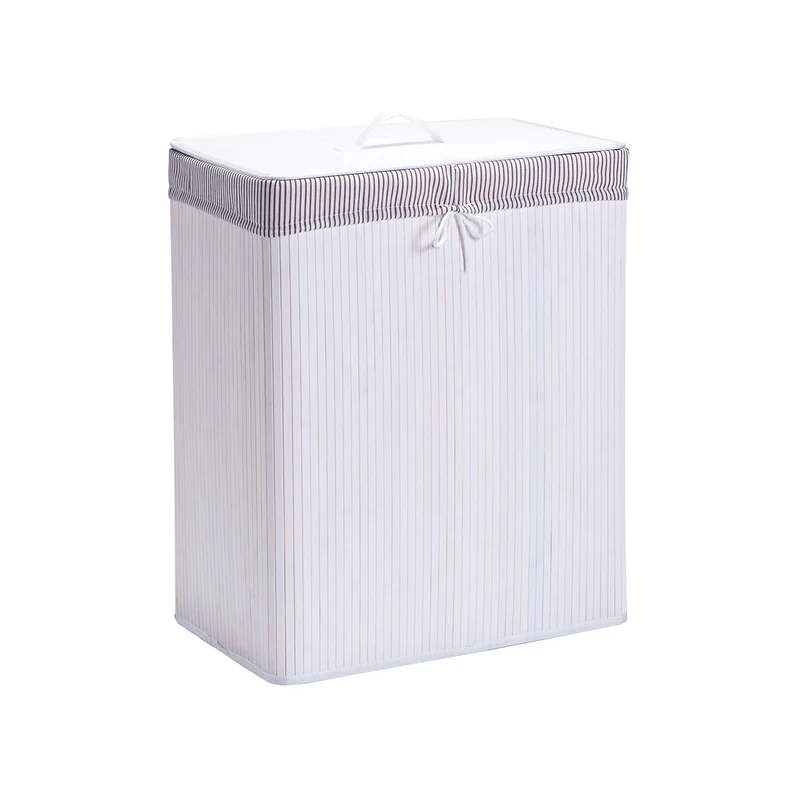 Cesta In Bamboo Per Biancheria Con 2 Scomparti