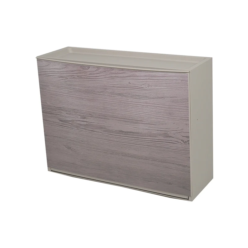 Scarpiera Iml Wood A Parete 16x51,5x39cm Grigio Tortora