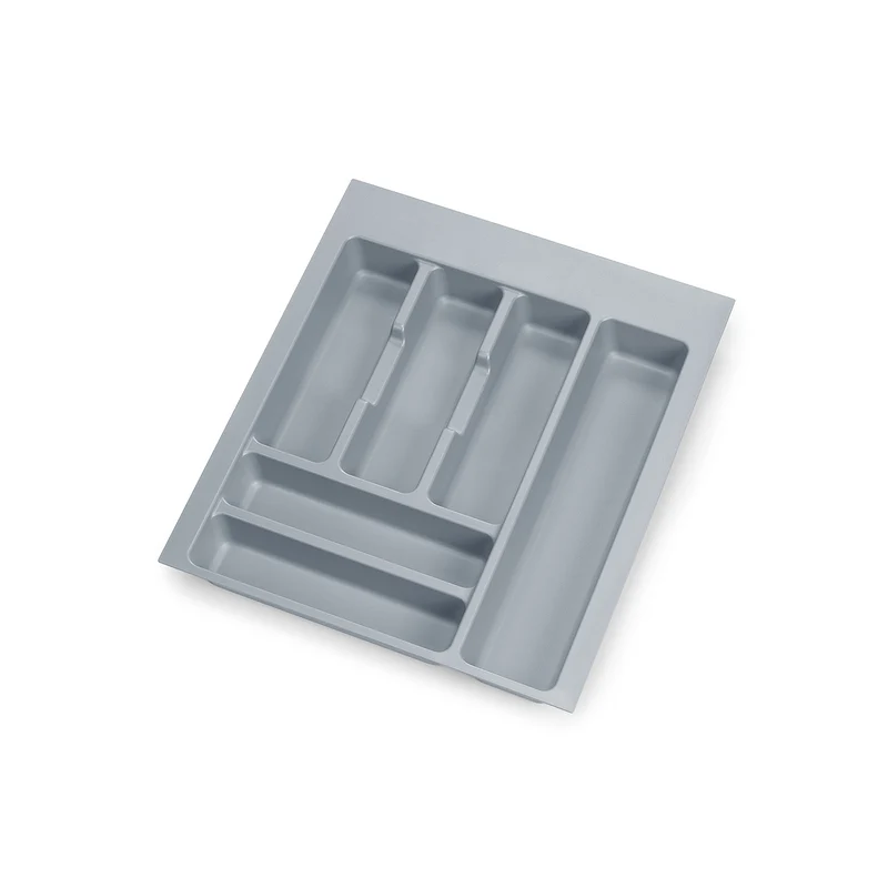 Portaposate Regolabile Per Cassetto In Plastica 45cm Grigio