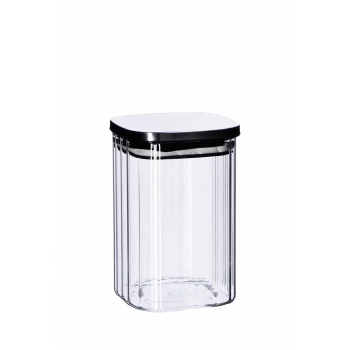Barattolo in vetro borosilicato e acciaio 19 cm