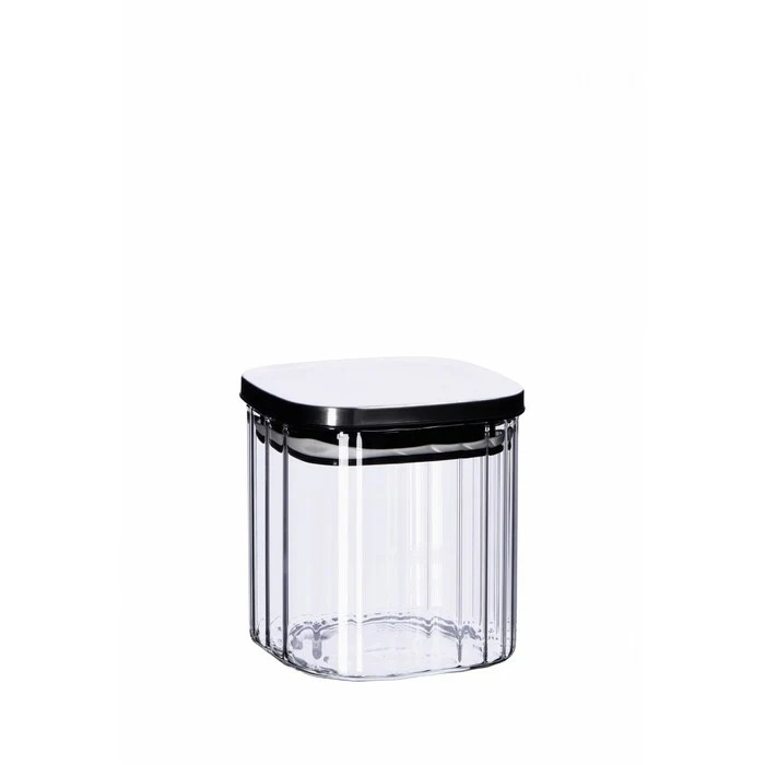 Barattolo in vetro borosilicato e acciaio 11 cm