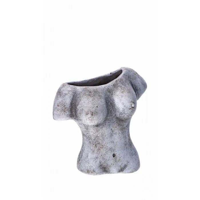 Busto portafiori donna in cemento 20 cm