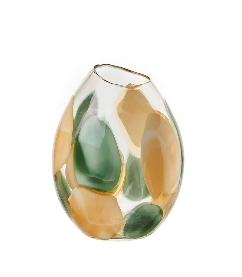 Vaso Alto Beige/Verde - L'Oca Nera