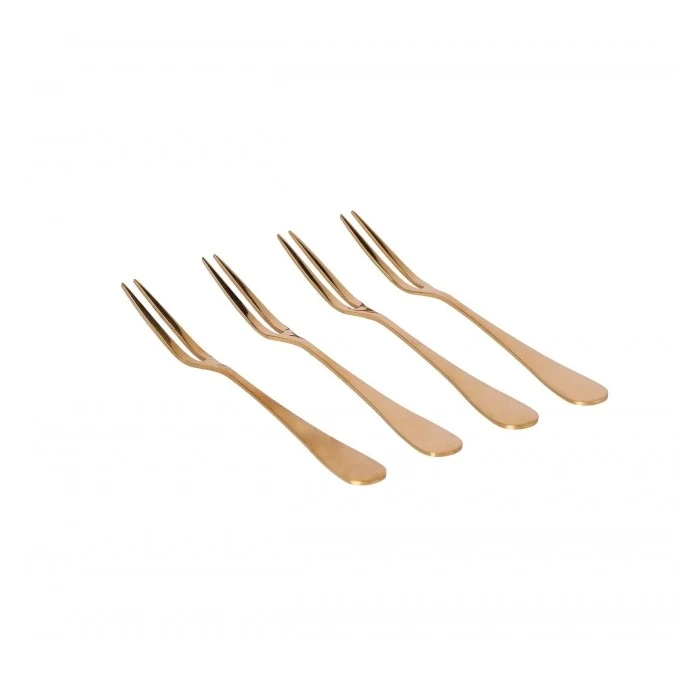 Set 4 forchette per aperitivo in acciaio