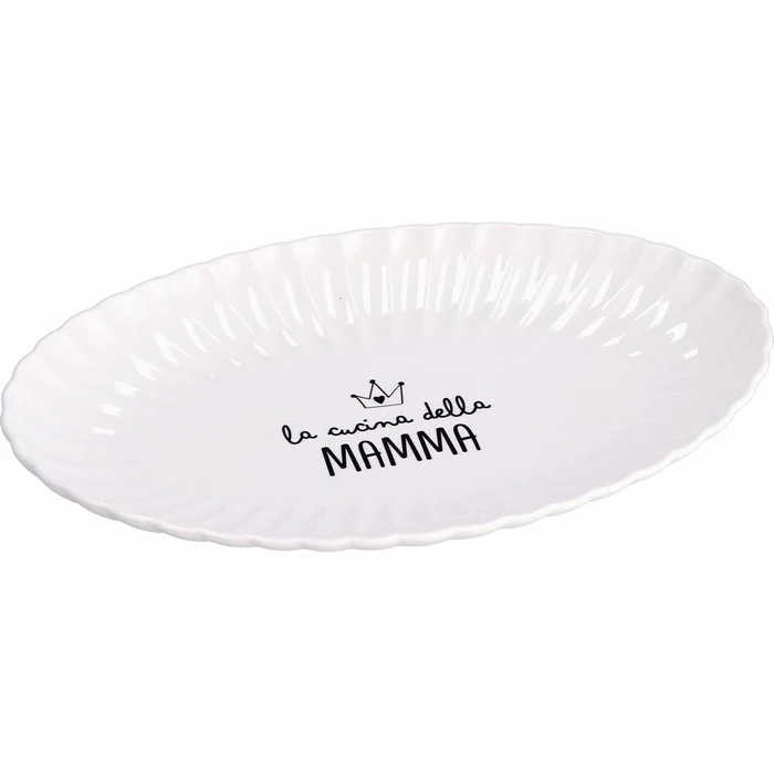 Vassoio ovale in ceramica 31 cm - Mamma