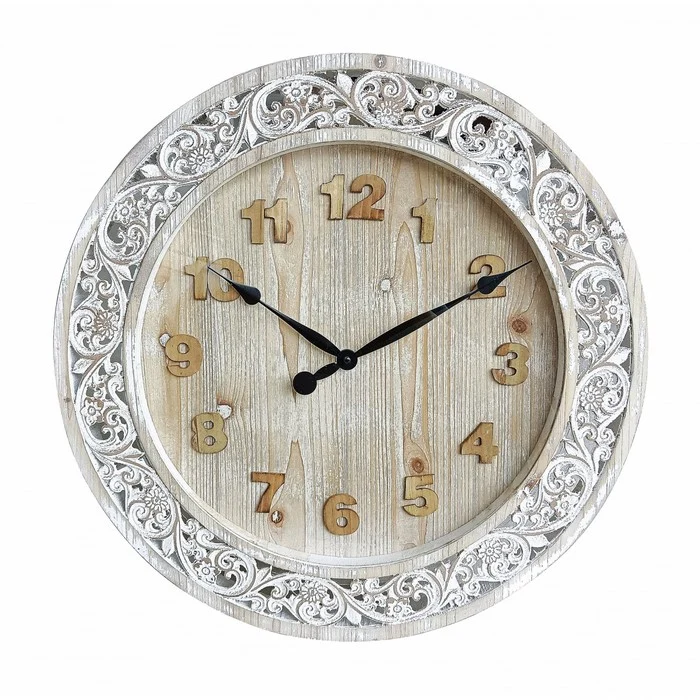 Orologio da parete shabby in legno 60 cm