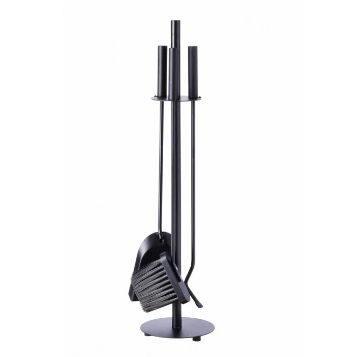Set attrezzi per camino in ferro con supporto 72 cm