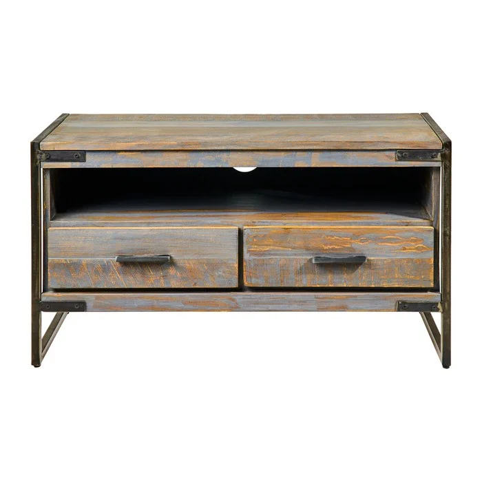 Porta TV 2 cassetti in legno di acacia - Leicester