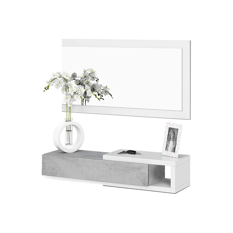Mobile Da Ingresso Con Specchio 95x19x26cm