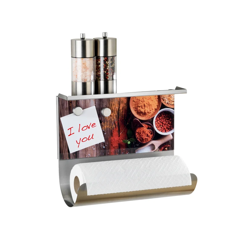 Portarotolo Da Cucina Magnetico In Vetro
