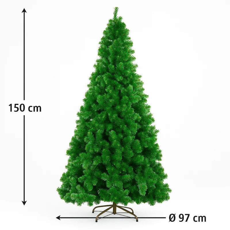 Albero Di Natale Artificiale Meribel 150 Cm Verde