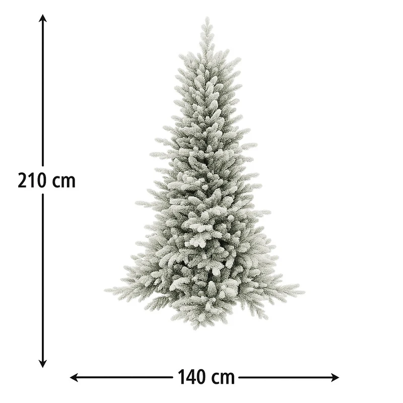 Albero Di Natale Artificiale Lapponia 210 Cm Neve