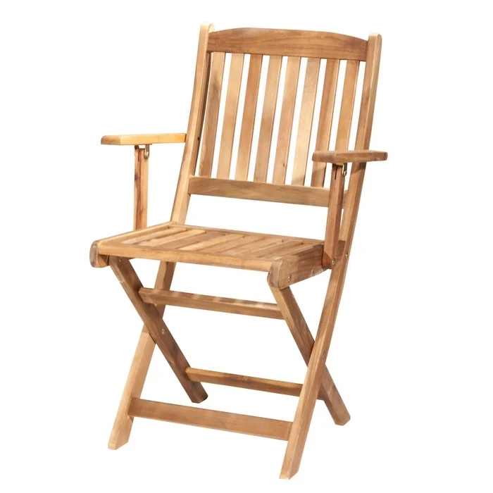 Sedia pieghevole da giardino in legno con braccioli - Garden