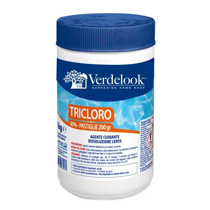 Tricloro per piscine 90% in pastiglie 200gr - 1kg
