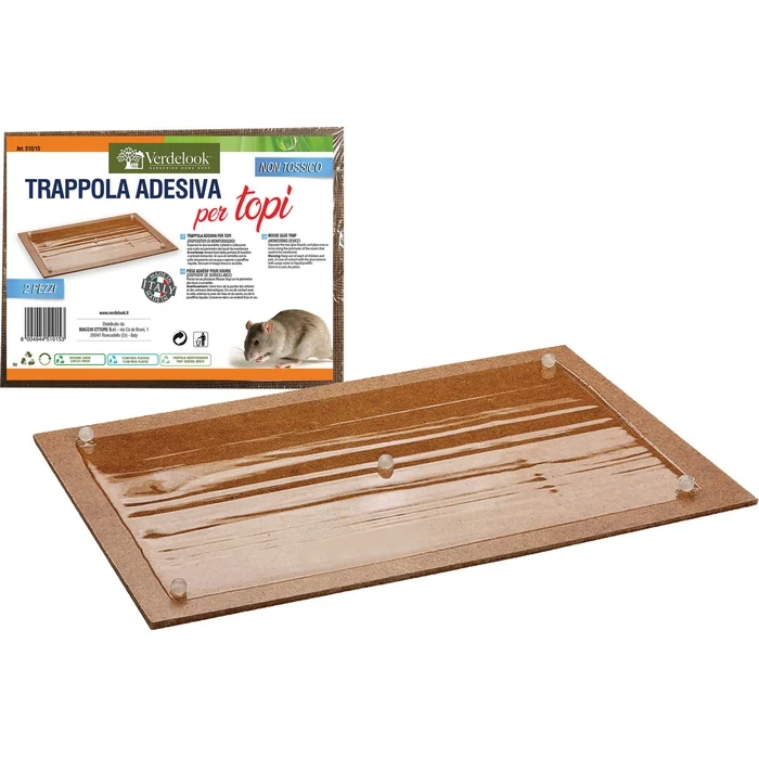 Set 2 trappole adesive per topi 19x14 cm