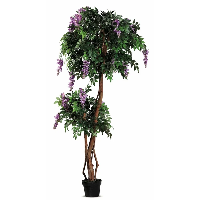 Glicine artificiale in vaso per decorazione 185 cm